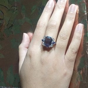 Purple zircon ring size 7